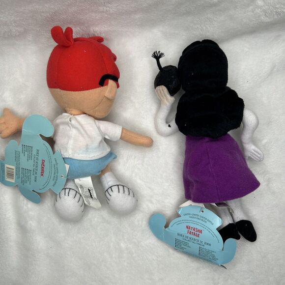 Rocky & Bullwinkle and Friends 2000 CVS COMPLETE SET of 12 Plush Dolls, Tags - Picture 4 of 15